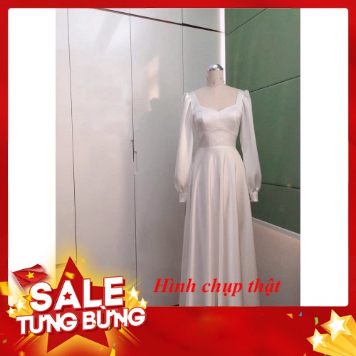 -HÀNG NHẬP KHẨU Đầm công chúa dự tiệc🔥Hàng cao cấp🔥maxi Trắng dài tay thiết kế siêu đẹp Liên hệ mua hàng 084.209.1989