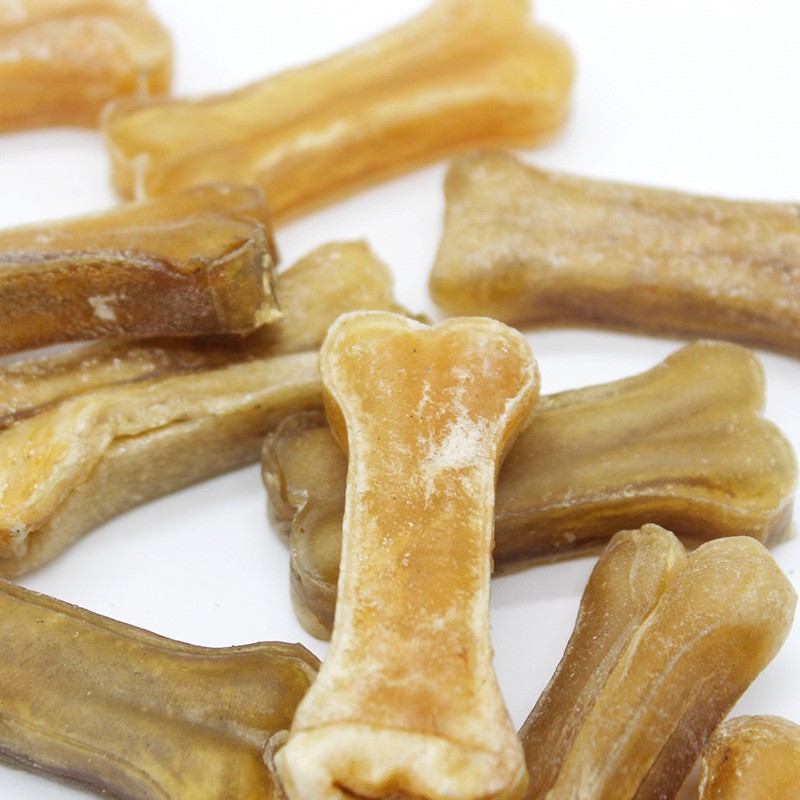 Xương da bò cao cấp dành cho chó gặm sạch răng, khử mùi hôi miệng - Túi 10 chiếc 5cm