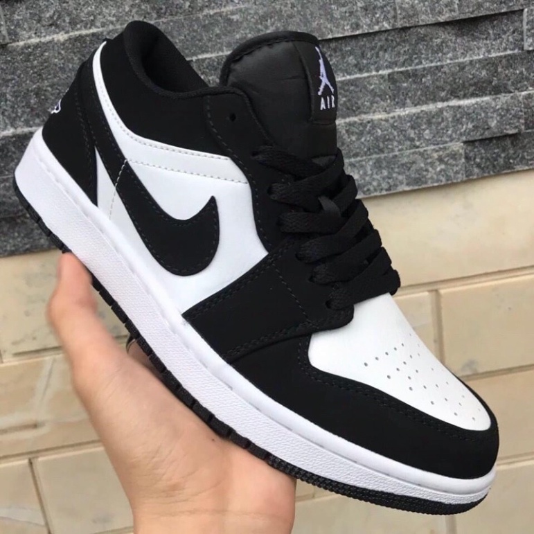 Giày Jordan cổ thấp đen trắng,Jordan 1 low Panda hàng cao cấp nam nữ siêu hot
