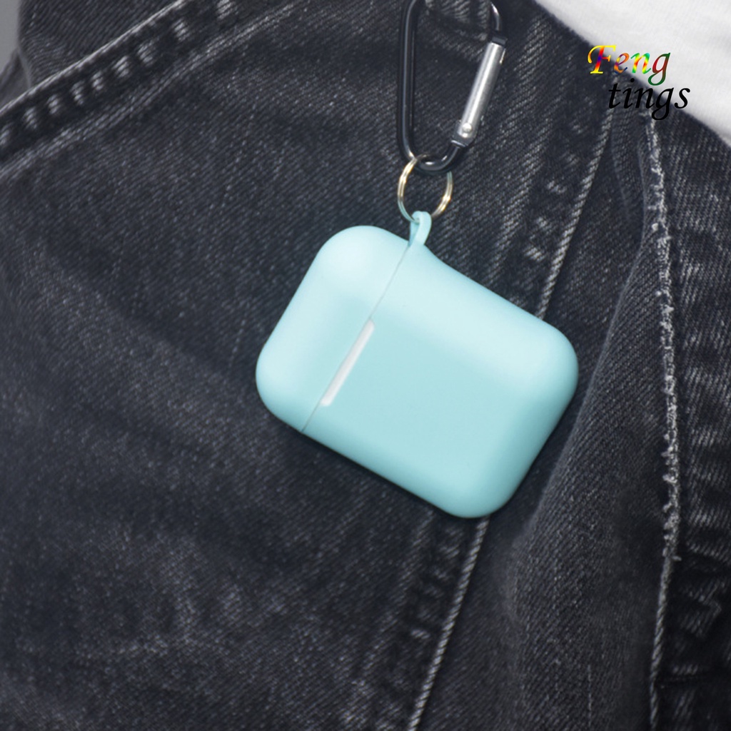 Vỏ bảo vệ hộp sạc tai nghe silicon mềm chống rơi chống trầy xước thích hợp cho Airpods 1 2