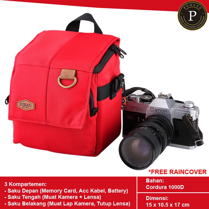 Túi Đựng Máy Ảnh Eibag 1764 Cho Nikon Mirrorless Dslr | Canon | Sony | Fujifilm - Red