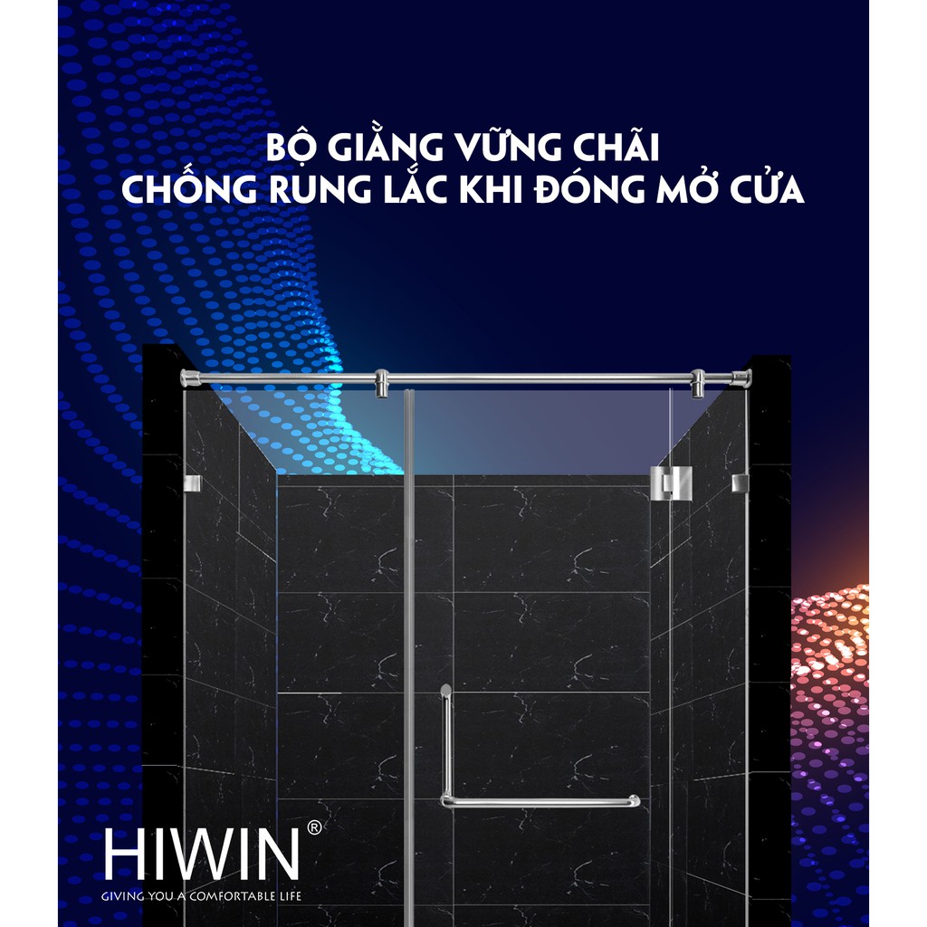 Bộ phụ kiện cabin tắm kết cấu 180 độ chất liệu inox 304 mặt gương Hiwin PKF-180