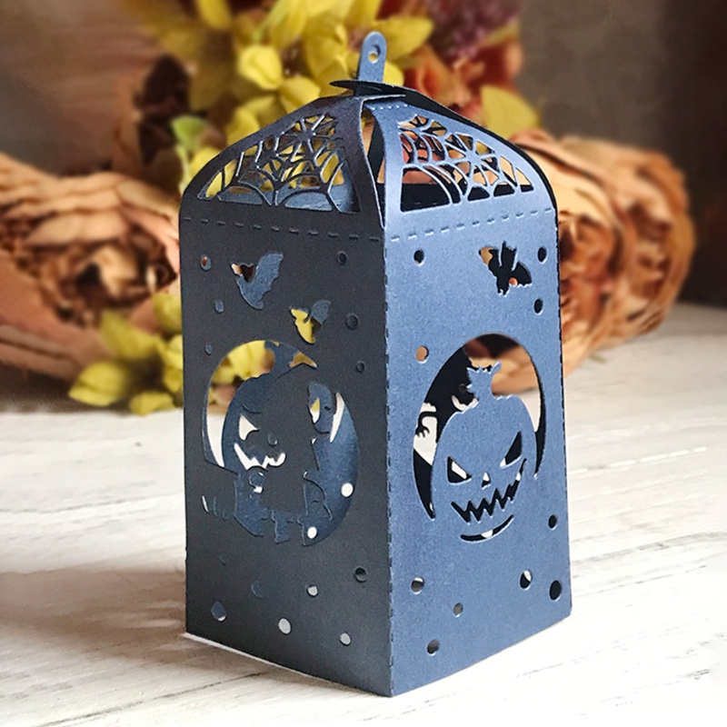 Khuôn Cắt Giấy Làm Từ Kim Loại Hình Đèn Lồng Bí Ngô Halloween Trang Trí Scrapbook