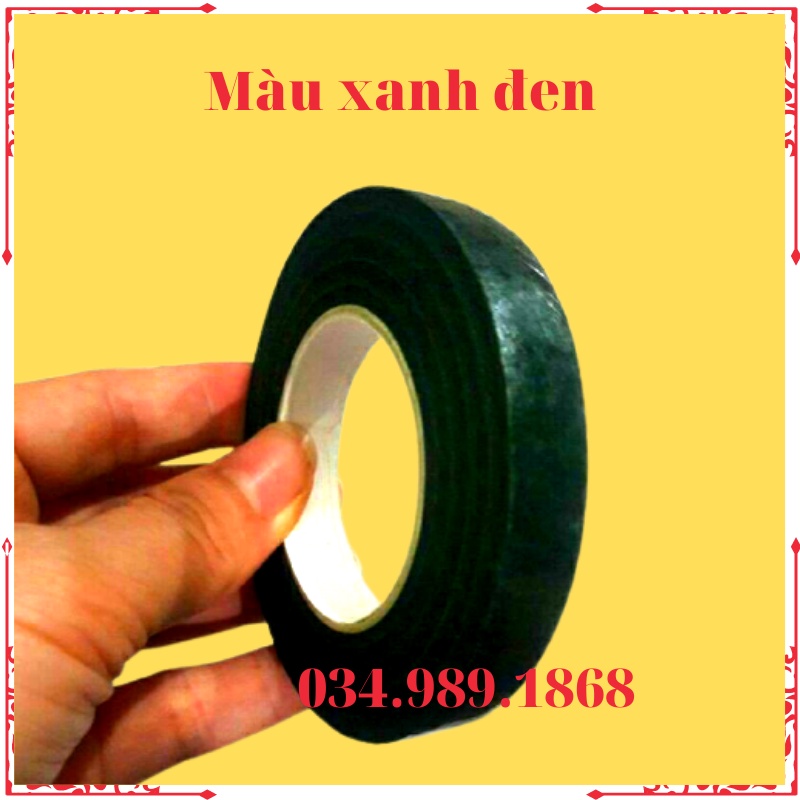 1 cuộn băng keo sáp, băng dính sáp, sáp quấn cành hoa voan,hoa giấy,hoa đá pha lê, làm đồ trang trí handmade