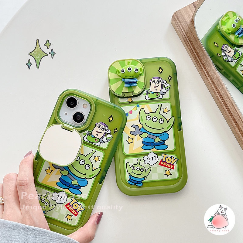 Ốp Điện Thoại TPU Mềm Có Gương Trang Điểm Hình Quái Vật 3D Cho iPhone 14 13 12 Pro Max 11