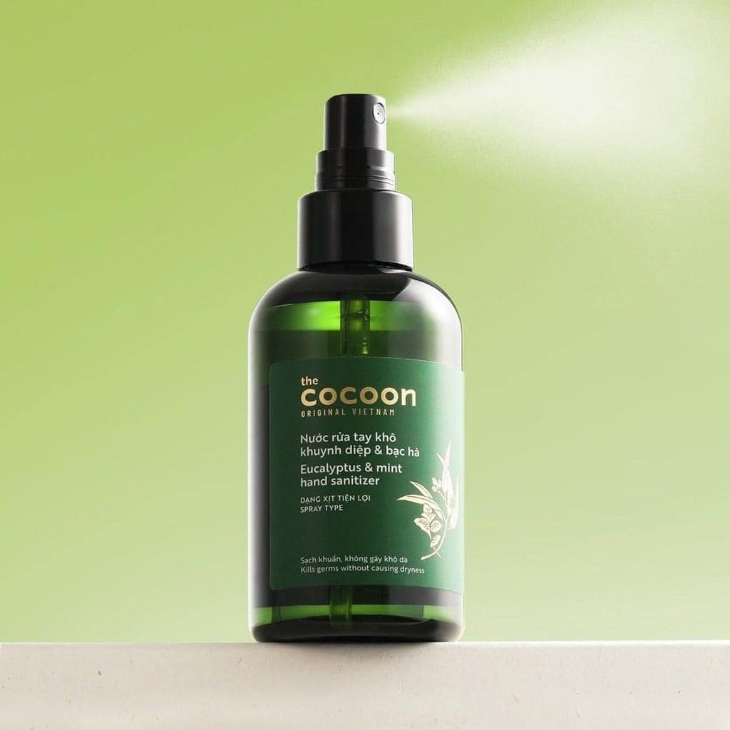 Nước rửa tay khô khuynh diệp &amp; bạc hà Cocoon Eucalyptus &amp; Mint Hand Sanitizer 140ml