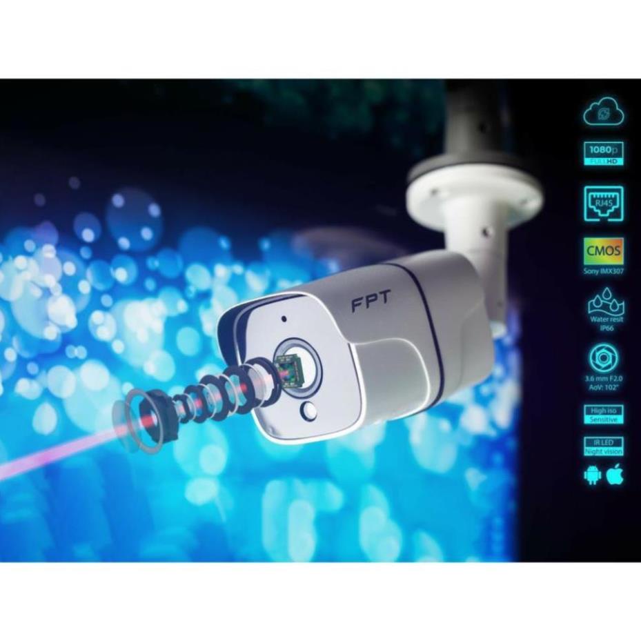 CAMERA FPT NGOÀI TRỜI  |FREE 7 THÁNG THUÊ BAO| - Full HD - Cảm biến hình ảnh 1/2.8″ Sony IMX307- 1080p | BigBuy360 - bigbuy360.vn