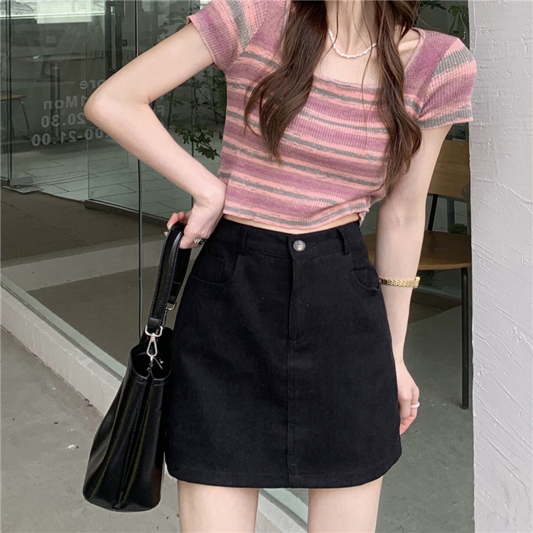 Chân váy chữ A NUZIRO lưng cao thời trang xinh xắn cho nữ