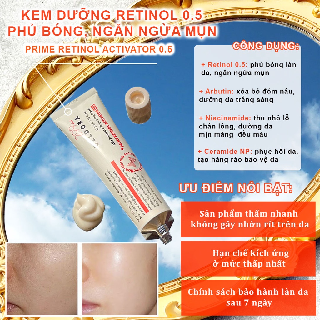 Kem Dưỡng Retinol Beldora 299 Prime Chống Lão Hóa Và Ngăn Ngừa Nếp Nhăn 35ml