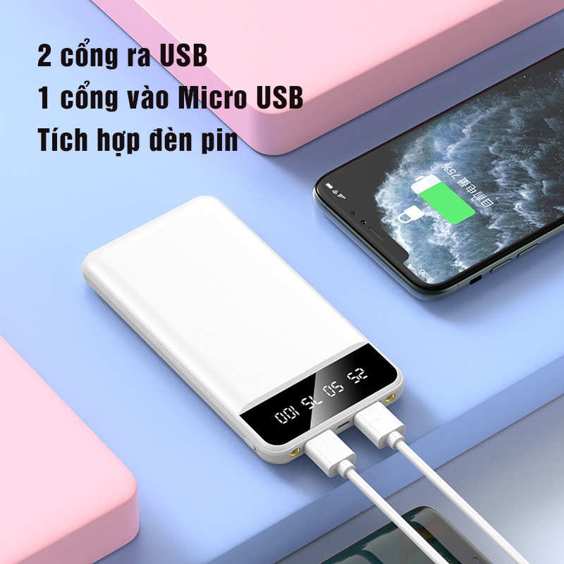 [HOT] Sạc dự phòng thông minh tích hợp màn hình Led Dung Lượng 10000MAH KJ-A110