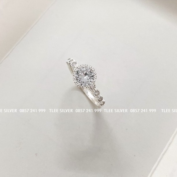 Nhẫn bạc nữ TLEE Grace Prince lấp lánh xinh xắn TleeJewelry A0102