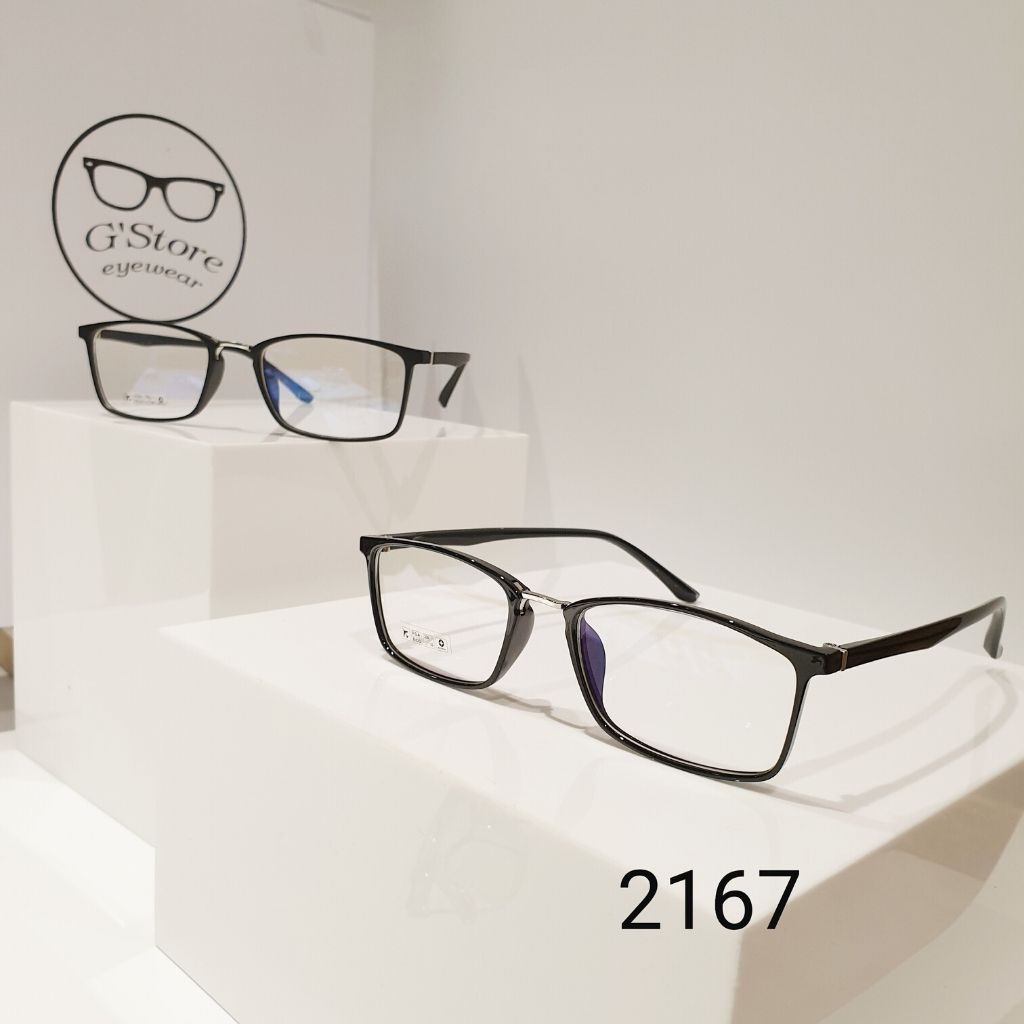 Kính Cận Mắt Vuông Gọng Nhựa Dẻo Cao Cấp 2167 - Kính mắt G'store
