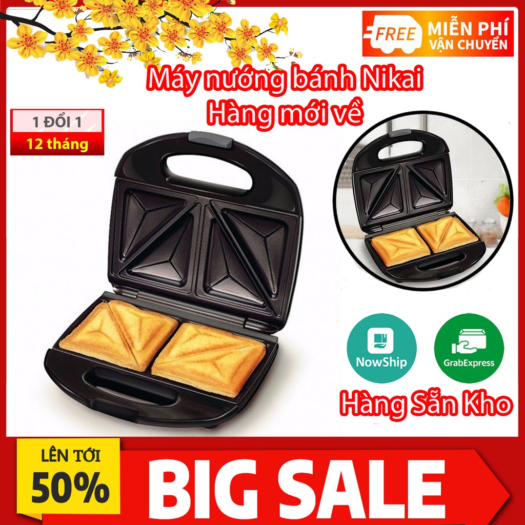 Máy nướng bánh mỳ sandwich Nikai Nhật Chính Hãng BẢO HÀNH 12 THÁNGSIÊU HOT