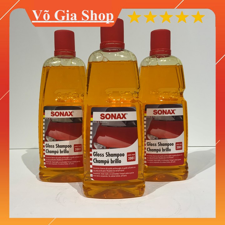 (TẶNG Khăn Lau Xe Cao Cấp) Nước rửa xe Sonax, dung dịch xà phòng rửa xe chuyên dụng Sonax Gloss Shampoo 1000ml