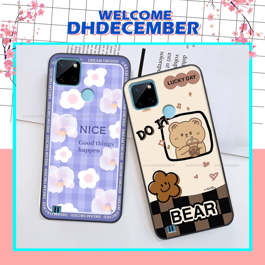 Ốp lưng Realme C21Y in hình gấu K@ws, gấu nâu, dor@emon RẺ- ĐẸP- BỀN