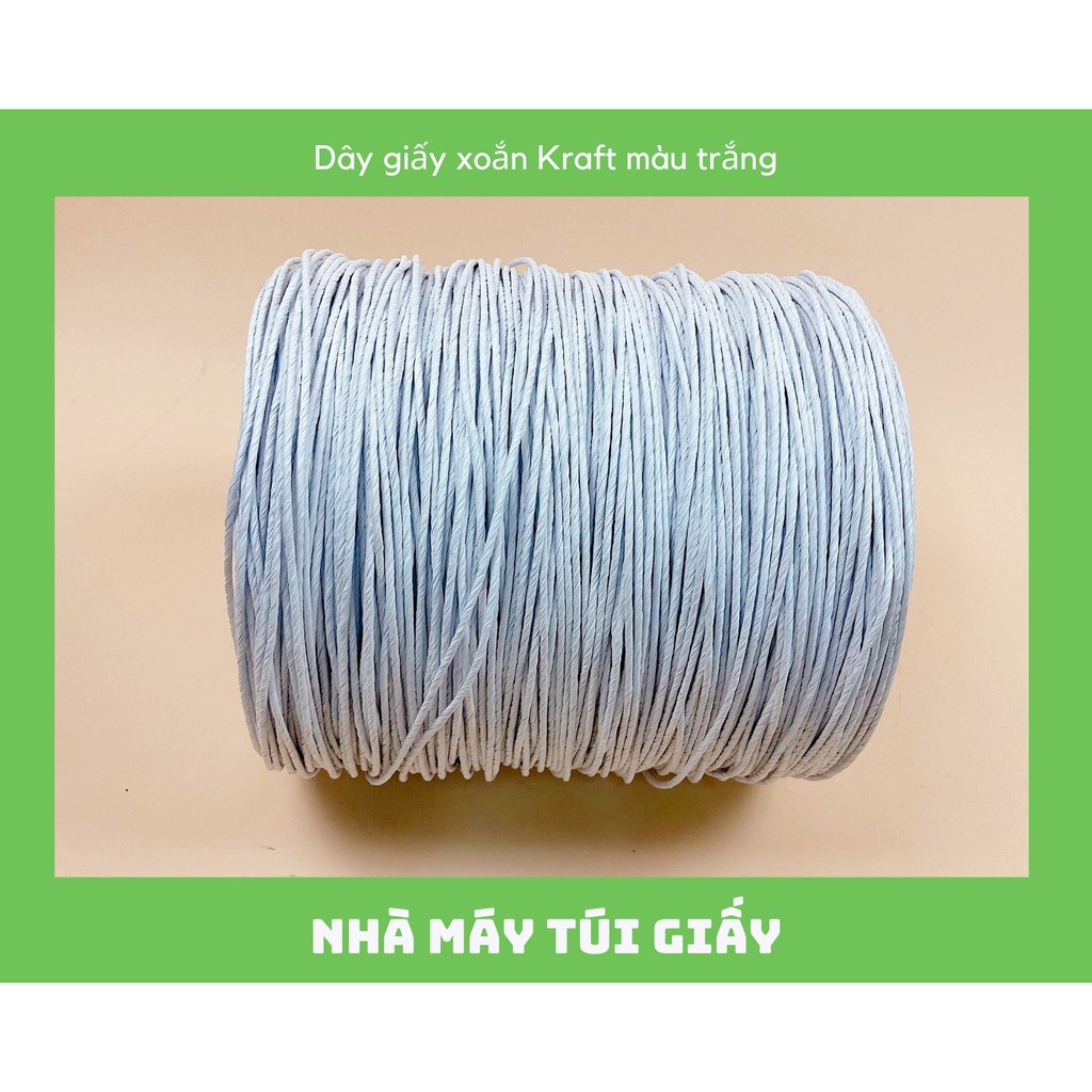 [RẺ NHẤT]  SET 2KG DÂY XOẮN GIẤY MÀU TRẮNG