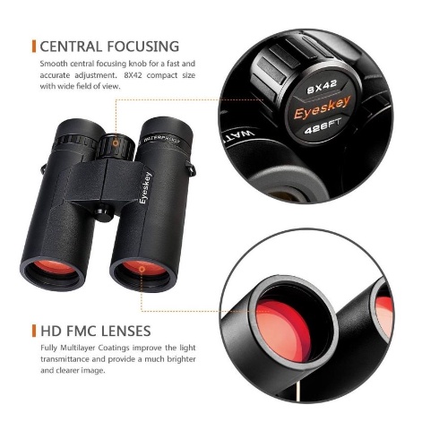 Ống nhòm Eyeskey 8x42ED, 10x42ED Hyperion cao cấp chính hãng - Siêu xa chuyên dụng săn ong, du lịch dã ngoại cắm trại