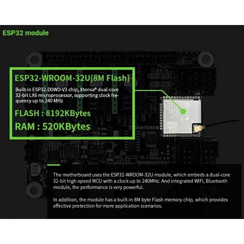 Bo mạch MKS DLC32 V2.1  tương thích GRBL, dùng cho máy CNC và laser