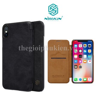 Bao da iphone x/ xs nillkin qin chính hãng