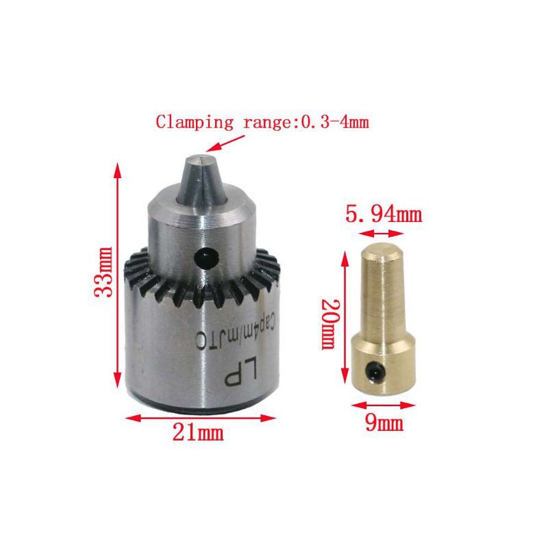 Đầu Kẹp Mũi Khoan 0.3-4mm 3.17mm