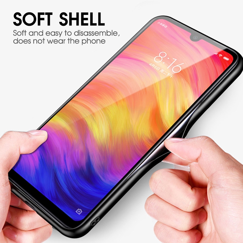 Xiaomi Redmi Note 8T 9 8 7 6 5 Pro Prime 4X Mi Note 10 Lite Waterproof TPU +Fabric Cloth Skin Back Slim Soft Cover