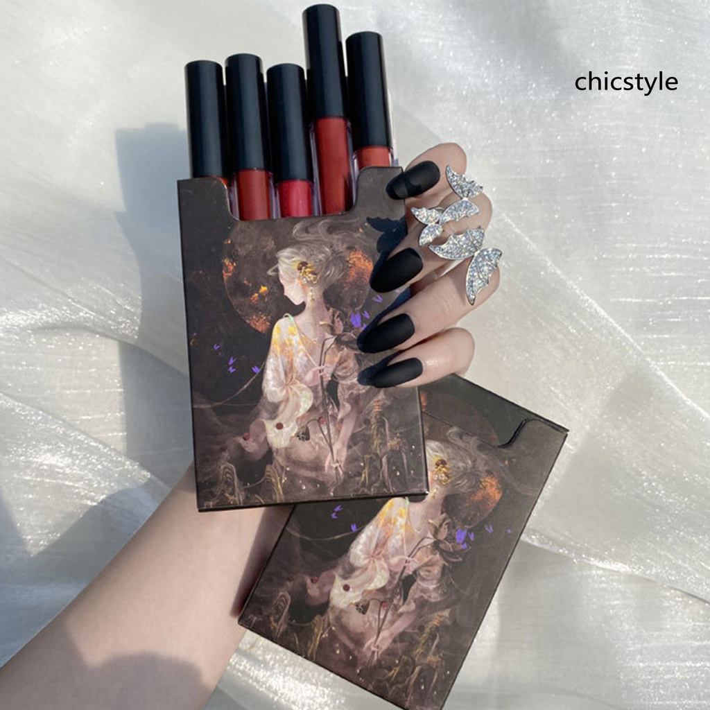 (Hàng Mới Về) Bộ 5 Son Kem Màu Lì Không Dính Lâu Trôi Cho Nữ | BigBuy360 - bigbuy360.vn