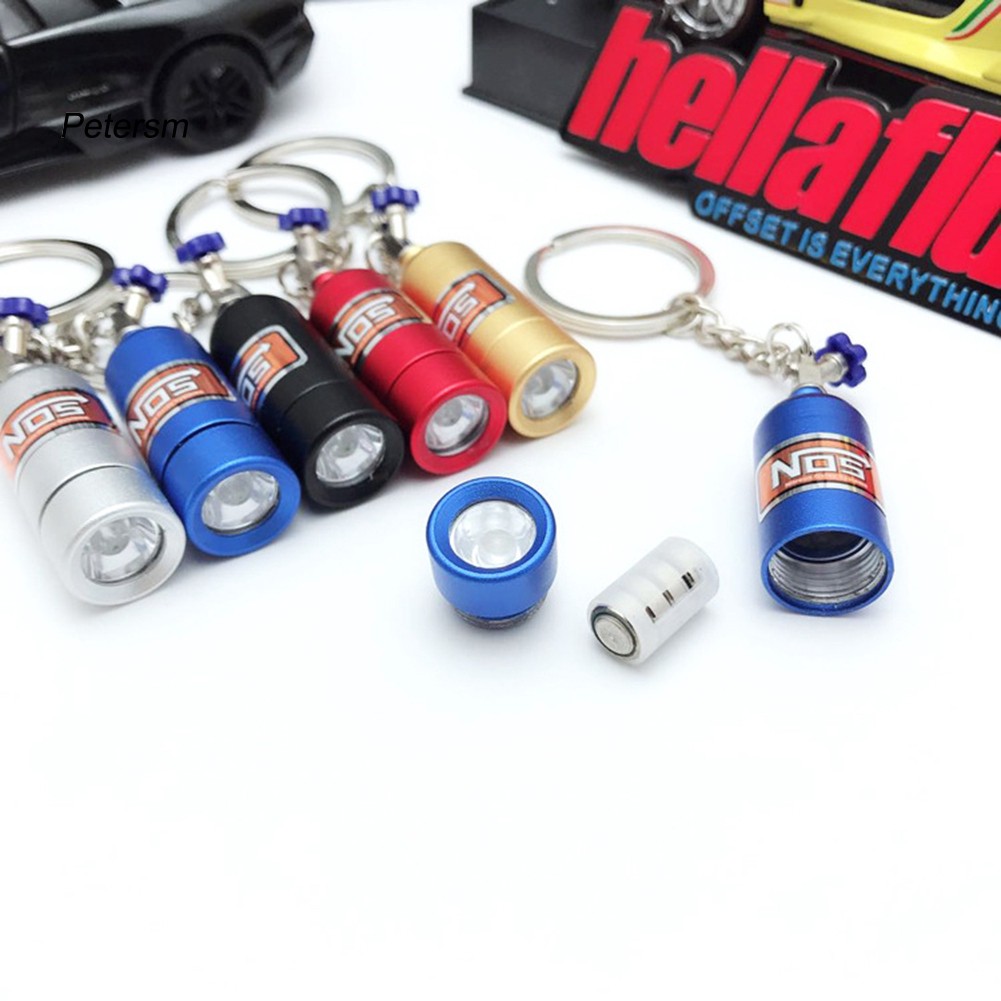 Móc chìa khoá hoạ tiết bình NOS nitro ô xít loại nhỏ