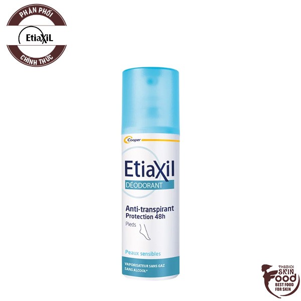 Xịt khử Mùi Hỗ Trợ Giảm Mồ Hôi Chân Etiaxil Deodorant Anti-transpirant 48h Pieds 100ml