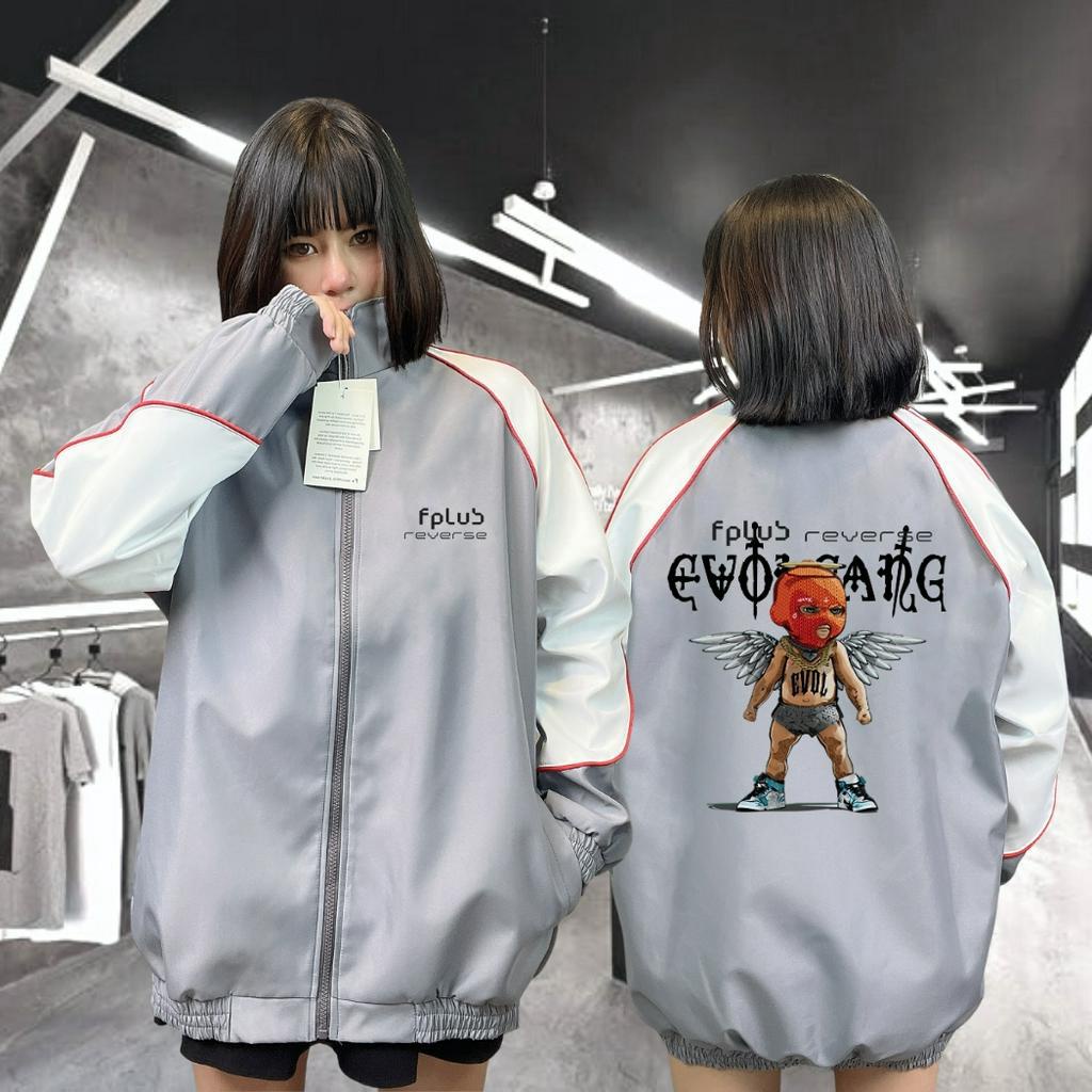 Áo Khoác Gió Unisex FPLUS AKE1 Jacket 2 lớp phối viền