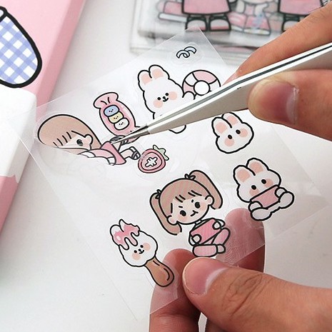 Bộ 20 miếng sticker nhãn dán dễ thương dán trang trí TELADO ST13