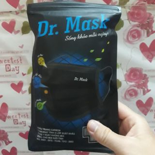 Khẩu trang Dr.Mask than hoạt tính 4 lớp túi 10 chiếc