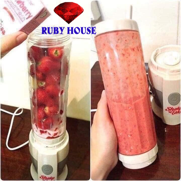 [CHÍNH HÃNG] Máy xay sinh tố 2 cốc Shake, Máy xay cầm tay đa năng-Sunny House