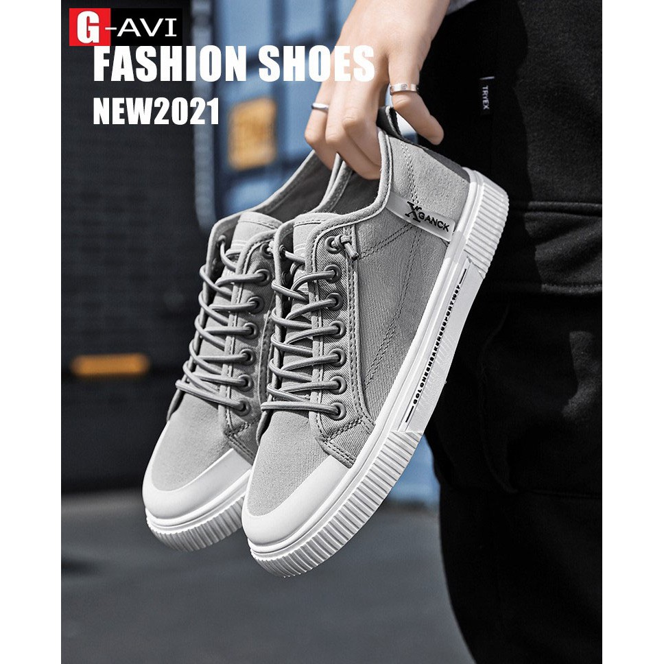 Giày thể thao vải nam kiểu dáng đơn giản cách điệu tạo sự trẻ trung, phong cách cá tính AVi404 | BigBuy360 - bigbuy360.vn