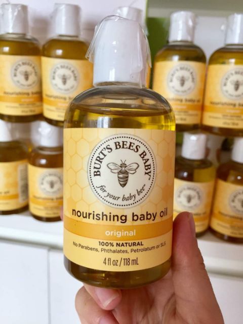 [Mã 256FMCGSALE giảm 8% đơn 500K] Dầu dưỡng massage Burt's Bees Baby Oil 118ml cho bé