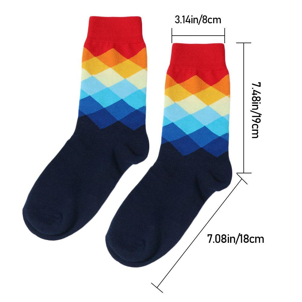 Myrongvn Vớ Nam Đầy Màu Sắc Vui Nhộn Argyle
