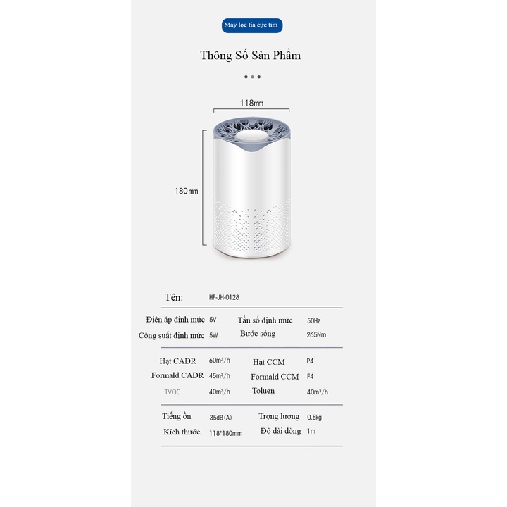 Máy lọc không khí ô tô, máy lọc không khí phòng ngủ, công nghệ lõi lọc 5 lớp,khủ trùng bằng tia UV,than học tính | BigBuy360 - bigbuy360.vn