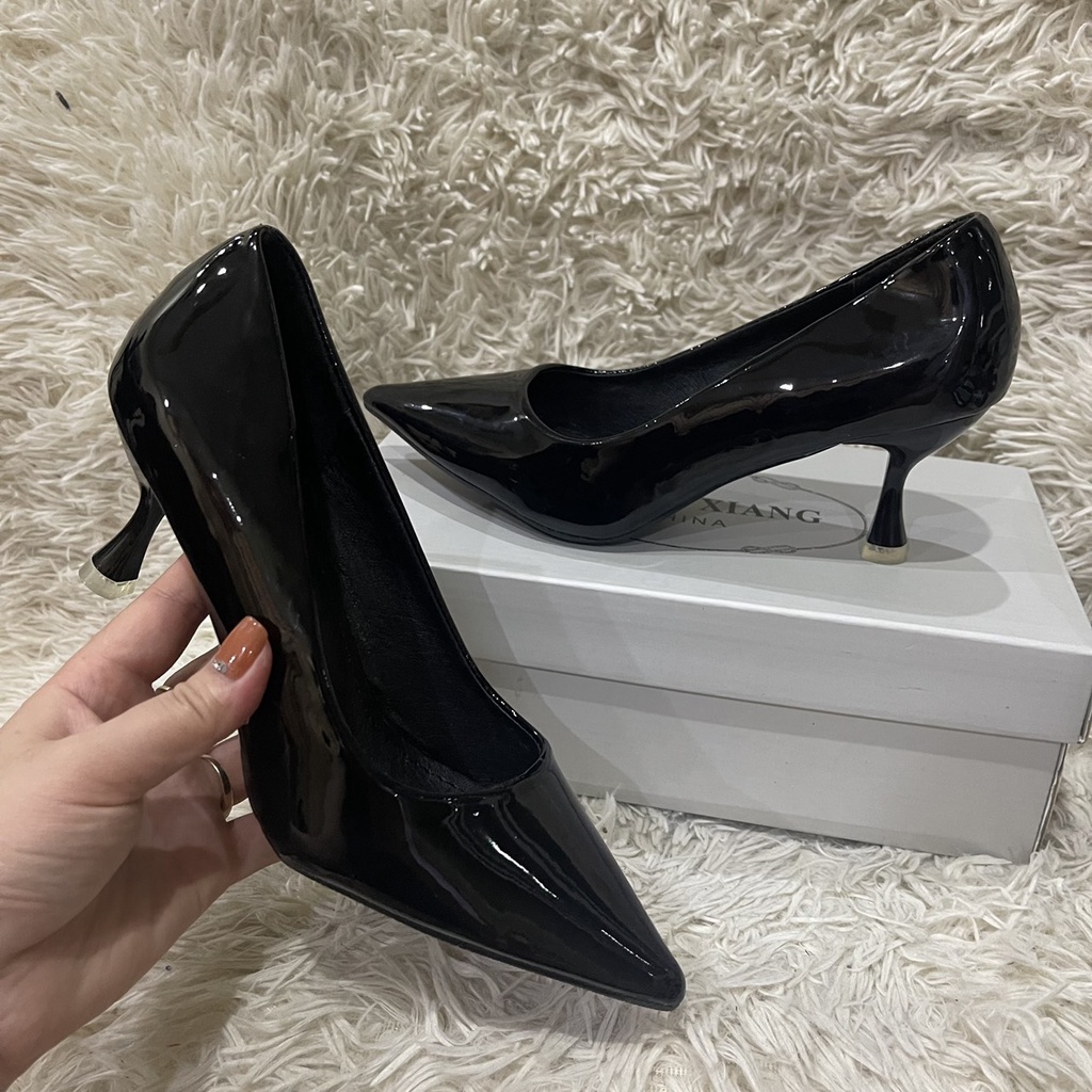giày cao gót da bóng-8859