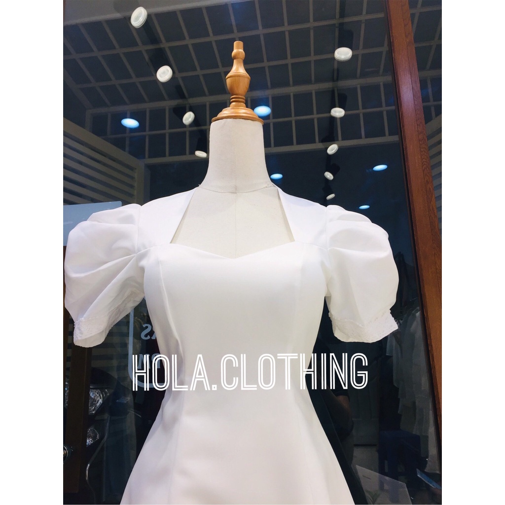 Đầm ngắn mini trắng