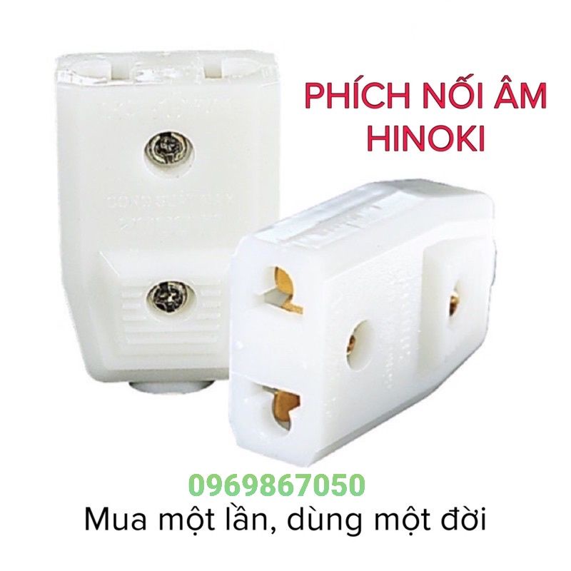 Phích cắm âm HINOKI - Phích cái - Phích nối âm - Phích cắm chịu tải chính hãng