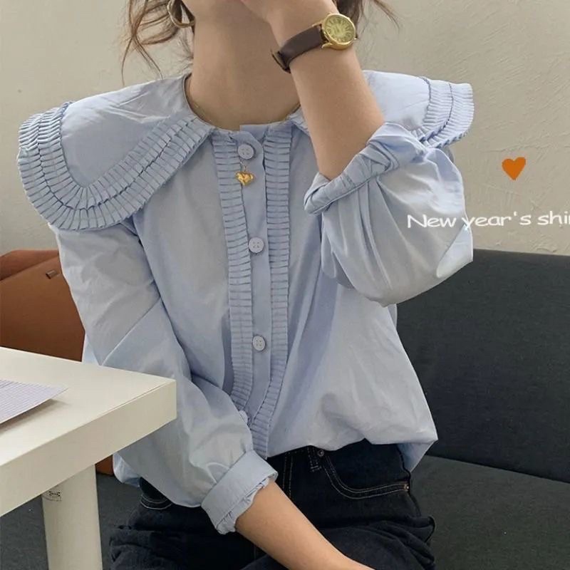 ÁO SƠ MI BÁNH BÈO PHONG CÁCH HÀN QUỐC
