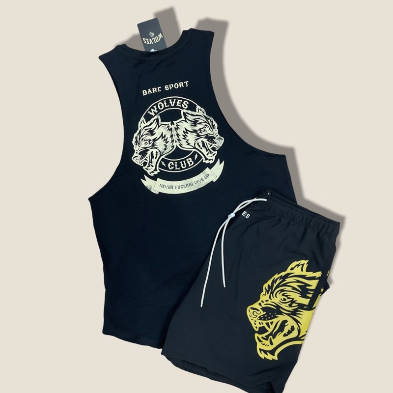 Áo Tank Sói SPARTAFIT ba lỗ nam tập thể thao gym