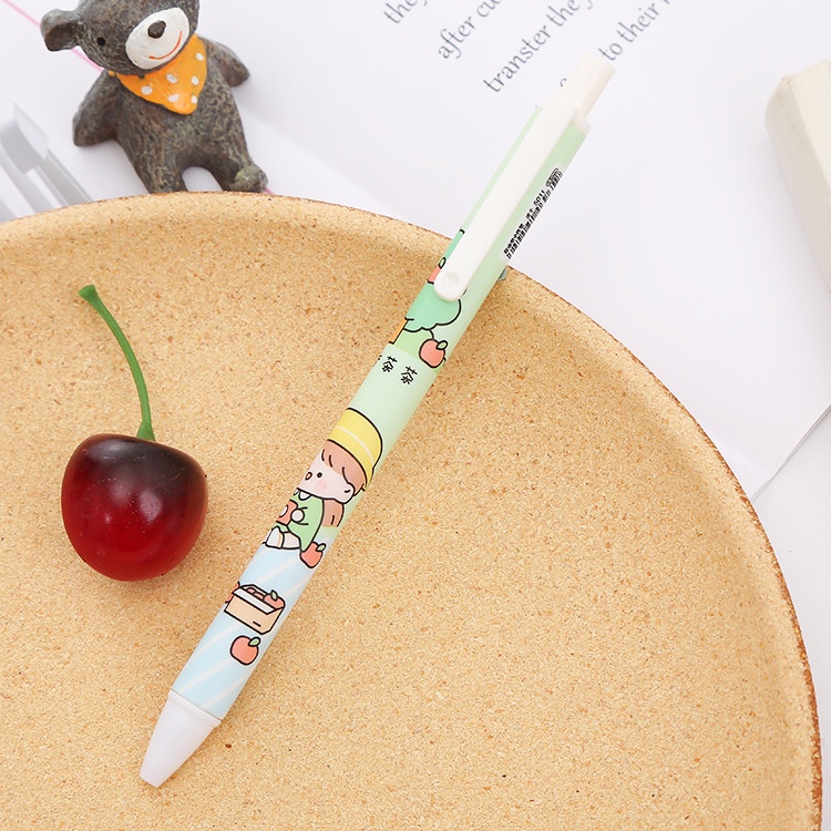 Bút Mực Nước Dạng Nhấn Hình Trà Trái Tim Cô Gái / Trà Xanh Sáng Tạo Có Độ Dày Cao Cho Học Sinh Ruột bút gel bút gel nhiều màu Bút bi bấm bút nhiều màu bút bi cute mực đen