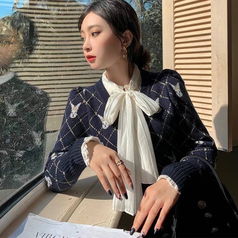 Áo cardigan Pure Cube dệt kim cổ chữ V dáng ngắn thời trang