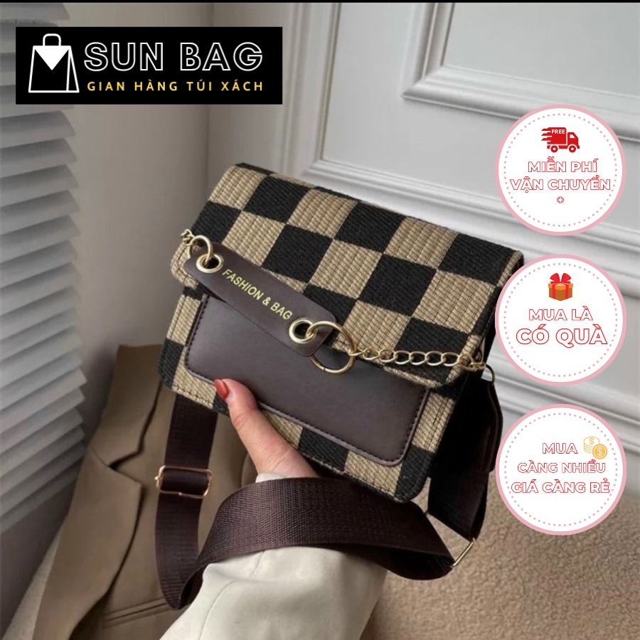 Túi xách nữ đeo chéo, đeo vai, dùng đi chơi, đi học, dự tiệc, chất da đẹp, thời trang cao cấp Sun size 19cm SB254