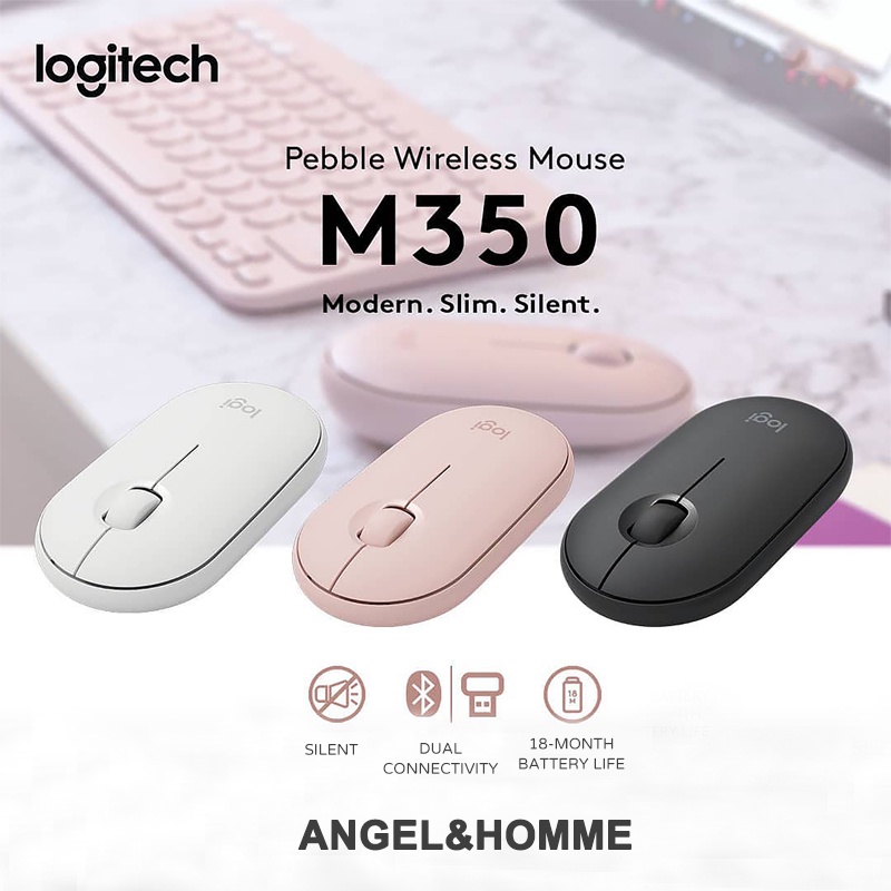 Chuột Bluetooth Silent Logitech Pebble M350 chuot choi game 【Quận8 . Có nowship】