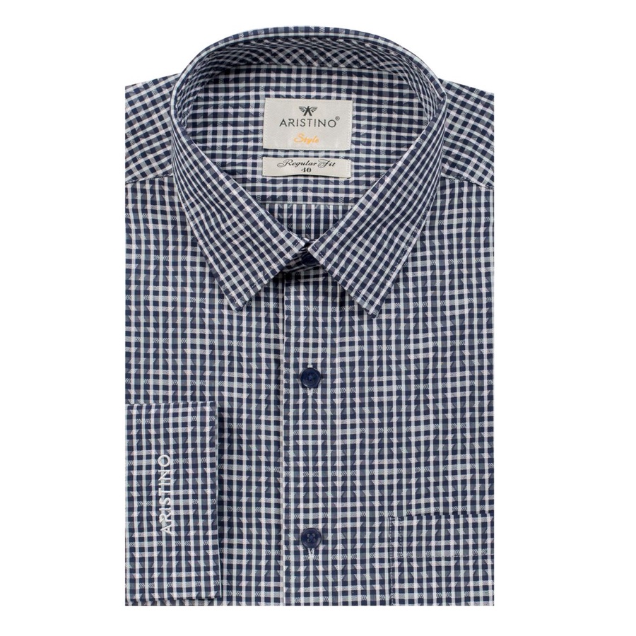 Áo sơ mi nam dài tay Aristino  CHÍNH HÃNG – SALE ALS58008 dáng Reguler fit, tà lượn, chất liệu modal mềm mát