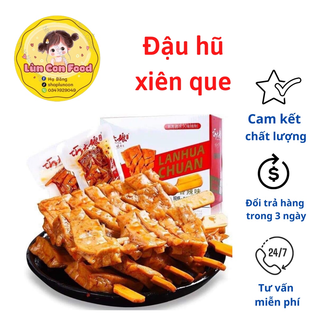 ĐẬU HŨ XIÊN QUE SỐT CAY ĂN LIỀN - Lùn Con Food