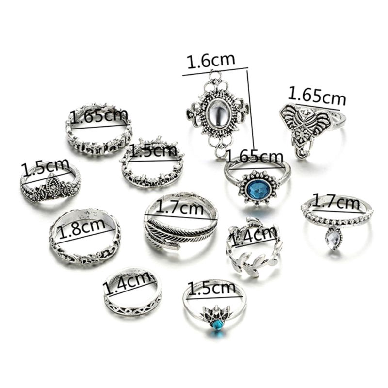 Nhẫn hình vương miện phong cách Bohemian nhiều kiểu dáng thời trang cho nữ