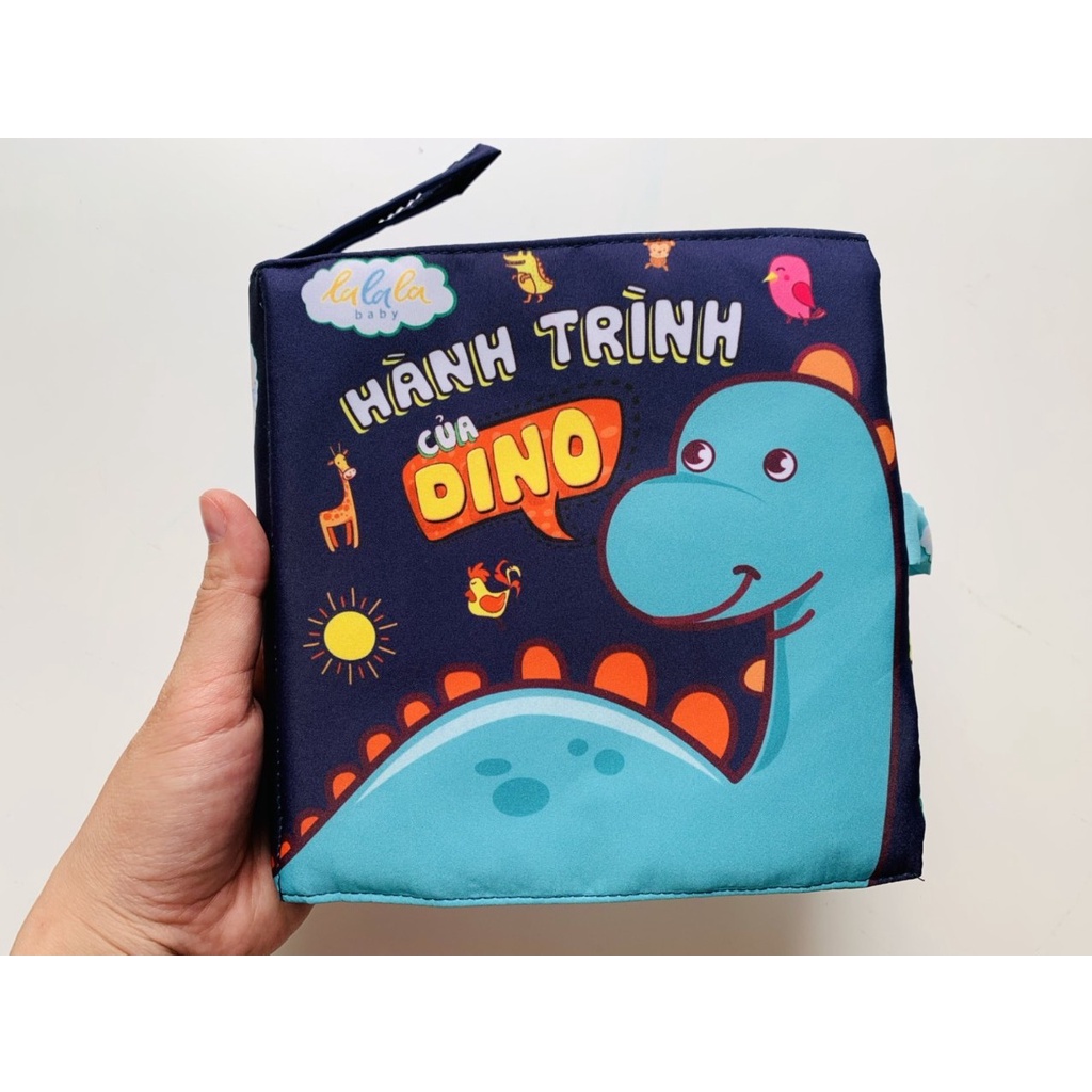 Sách vải tương tác cho bé, truyện hành trình của Dino - Shop Nhà Annie