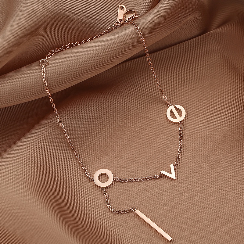 Lắc chân nữ titan LOVE O1-102 - CAM KẾT KHÔNG GỈ, KHÔNG BAY MÀU - BẢO HÀNH 12 THÁNG